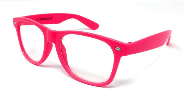 Hot Pink Wholesale Classic Clear Lens Glasses Bulk Prices WSUK Wholesale Sunglasses UK